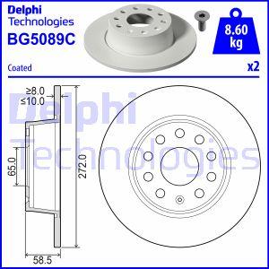 Delphi BG5089C - Disque de frein cwaw.fr