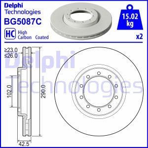 Delphi BG5087C - Disque de frein cwaw.fr