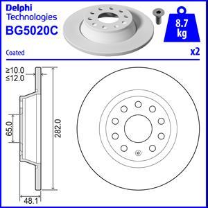 Delphi BG5020C-18B1 - Disque de frein cwaw.fr