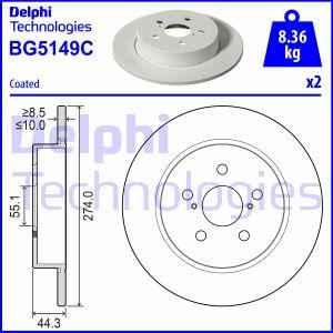 Delphi BG5149C - Disque de frein cwaw.fr