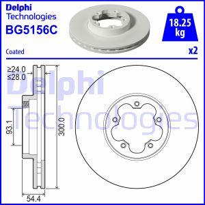 Delphi BG5156C - Disque de frein cwaw.fr