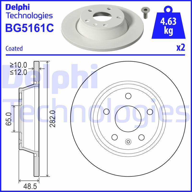 Delphi BG5161C - Disque de frein cwaw.fr