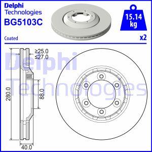 Delphi BG5103C - Disque de frein cwaw.fr