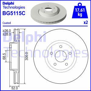 Delphi BG5115C - Disque de frein cwaw.fr