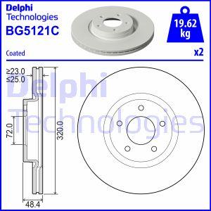 Delphi BG5121C - Disque de frein cwaw.fr