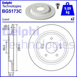 Delphi BG5173C - Disque de frein cwaw.fr