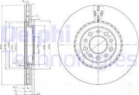 Delphi BG3993 - Disque de frein cwaw.fr