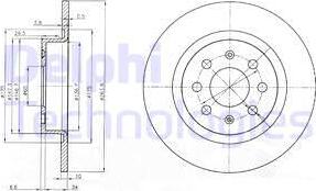 Delphi BG3945 - Disque de frein cwaw.fr