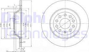 Delphi BG3956C-18B1 - Disque de frein cwaw.fr