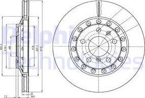 Delphi BG3958 - Disque de frein cwaw.fr