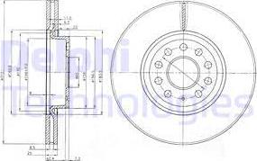 Delphi BG3953 - Disque de frein cwaw.fr