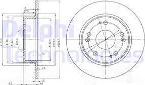 Delphi BG3964 - Disque de frein cwaw.fr