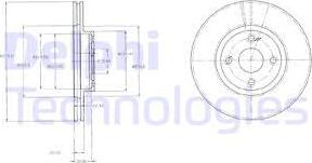 Delphi BG3966 - Disque de frein cwaw.fr