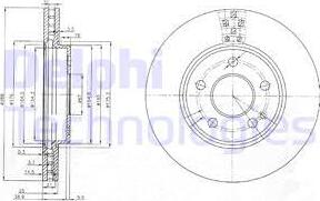 Delphi BG3909 - Disque de frein cwaw.fr