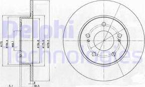 Delphi BG3904 - Disque de frein cwaw.fr