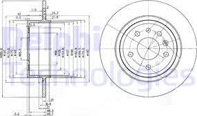 Delphi BG3908 - Disque de frein cwaw.fr