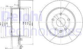 Delphi BG3907 - Disque de frein cwaw.fr