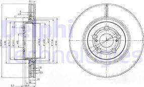 Delphi BG3914 - Disque de frein cwaw.fr