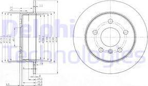 Delphi BG3910 - Disque de frein cwaw.fr