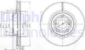 Delphi BG3913C - Disque de frein cwaw.fr