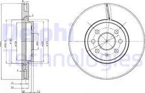 Delphi BG3989C - Disque de frein cwaw.fr