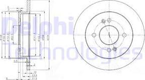 Delphi BG3981C - Disque de frein cwaw.fr