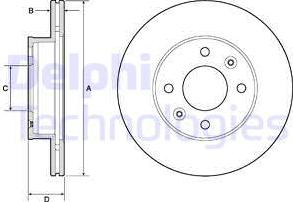 Delphi BG3935 - Disque de frein cwaw.fr