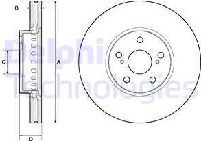 Delphi BG3921 - Disque de frein cwaw.fr