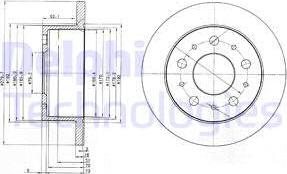 Delphi BG3923 - Disque de frein cwaw.fr