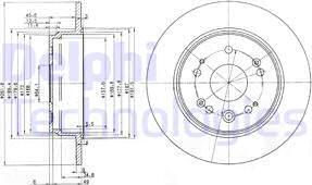 Delphi BG3979 - Disque de frein cwaw.fr