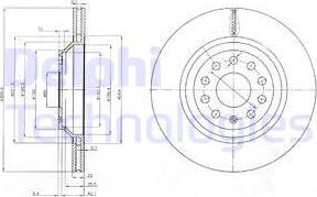 Delphi BG3975 - Disque de frein cwaw.fr