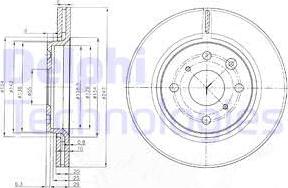 Delphi BG3976C - Disque de frein cwaw.fr