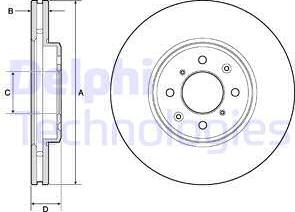 Delphi BG3970 - Disque de frein cwaw.fr