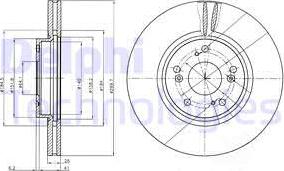 Delphi BG3978 - Disque de frein cwaw.fr