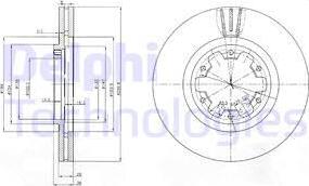 Delphi BG3972 - Disque de frein cwaw.fr