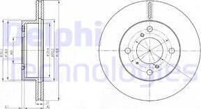 Delphi BG3499 - Disque de frein cwaw.fr