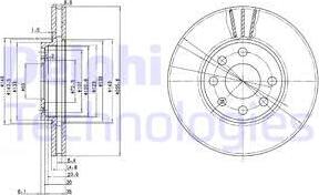 Delphi BG3404C - Disque de frein cwaw.fr