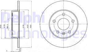 Delphi BG3406C - Disque de frein cwaw.fr