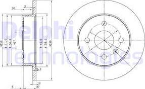 Delphi BG3403 - Disque de frein cwaw.fr