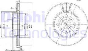 Delphi BG3414 - Disque de frein cwaw.fr