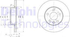 Delphi BG3415 - Disque de frein cwaw.fr