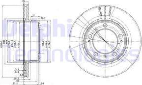 Delphi BG3410 - Disque de frein cwaw.fr