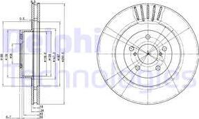 Delphi BG3413 - Disque de frein cwaw.fr