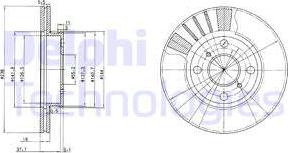 Delphi BG3424 - Disque de frein cwaw.fr