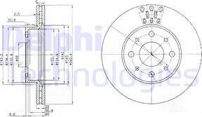 Delphi BG3425 - Disque de frein cwaw.fr