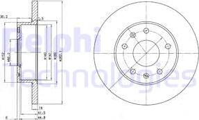 Delphi BG3426 - Disque de frein cwaw.fr