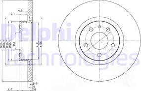 Delphi BG3420 - Disque de frein cwaw.fr