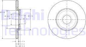 Delphi BG3421C - Disque de frein cwaw.fr