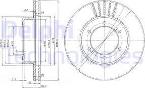 Delphi BG3423 - Disque de frein cwaw.fr