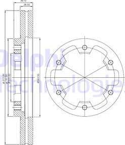 Delphi BG3422 - Disque de frein cwaw.fr